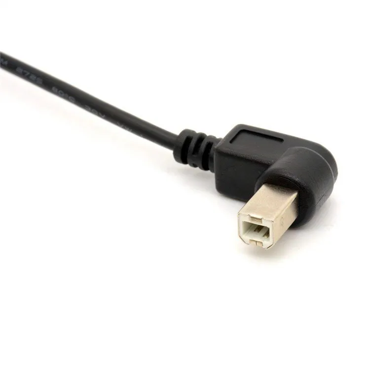
High Quality USB 2.0 B Adapter Male to Female Connections 90 Degree Printer Extension Cable 