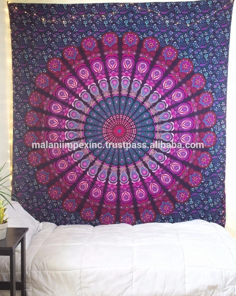 Wholesale Indian Printed Bohemian Mandala Tapestry Wall Hanging Bedroom Special Tapestries