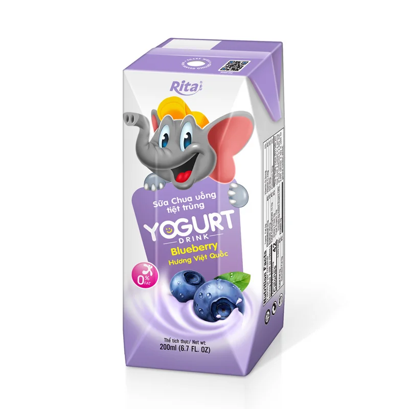 
200ml Paper Box Strawberry Flavor Yogurt Drink for Kids 