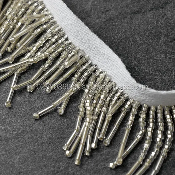 Длинная бахрома из бисера, 2 дюйма, для украшения дома, с ламповым абажуром, костюма