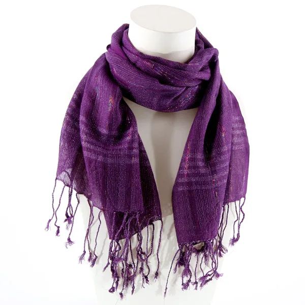 100% Soft New Fashion Metallic Scarf For Lady