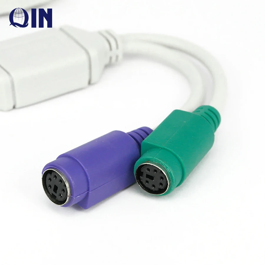 USB to PS/2 PS2 Cable Keyboard Mouse Adapter Converter