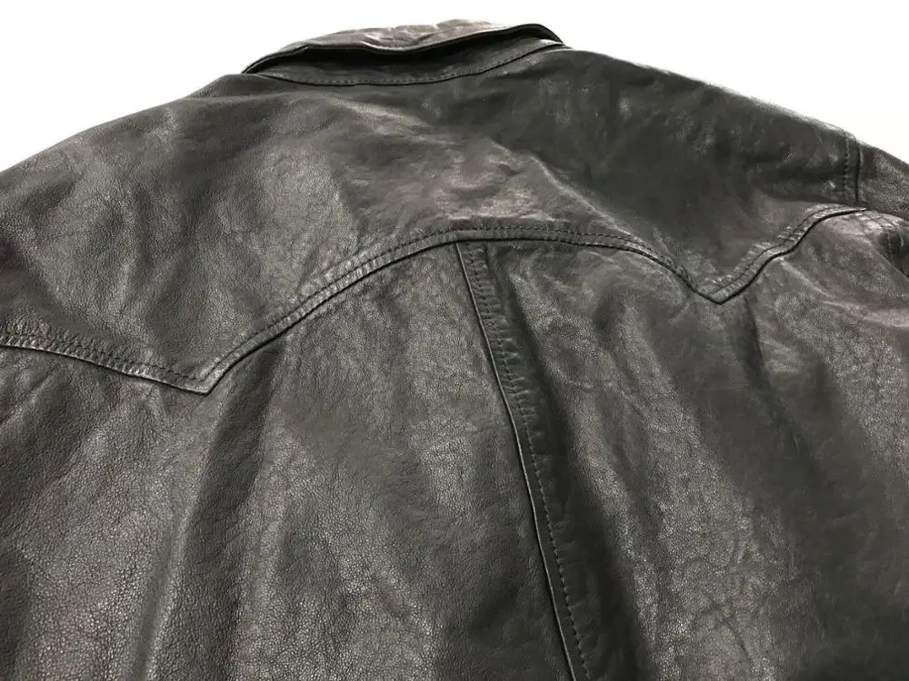 Мужская Черная куртка Proelite из овечьей кожи