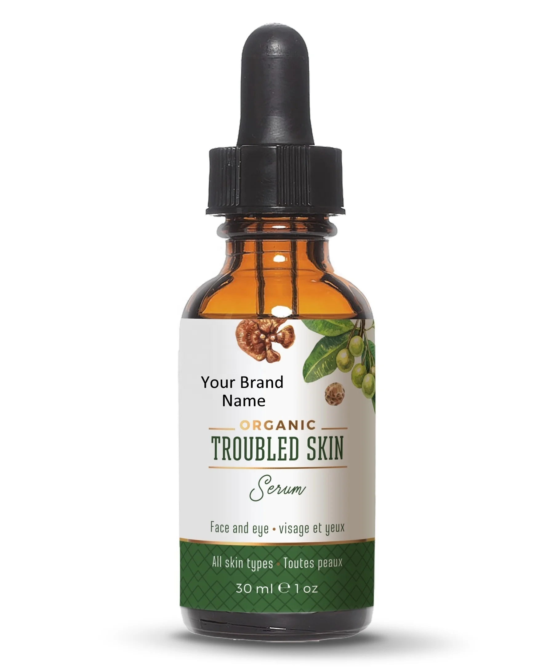 Organic Face Serum For Troubled And Oily Skin | Private Label | Wholesale | Bulk | Made In EU