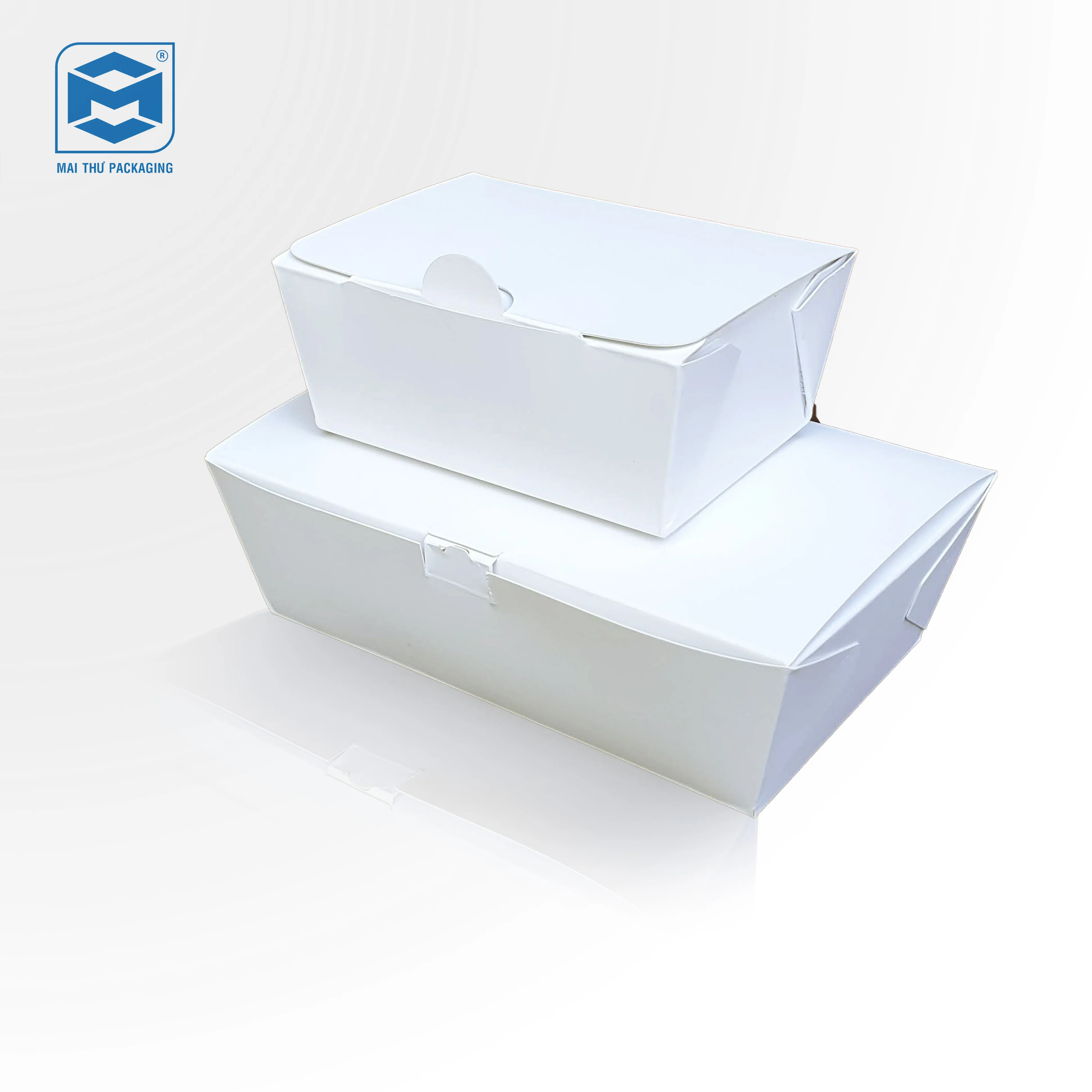 
Одноразовые упаковочные коробки для обедов из пищевой бумаги с принтом 