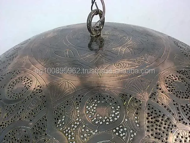 BR317 Beautiful Space Ship Egg Filigrain Brass Mosaic Lampshade