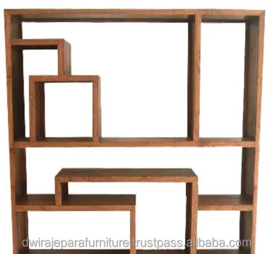 Indonesia Wooden Bookcase teak furniture - DW-LBCT02 Teak Bookcase Furniture Indonesia.