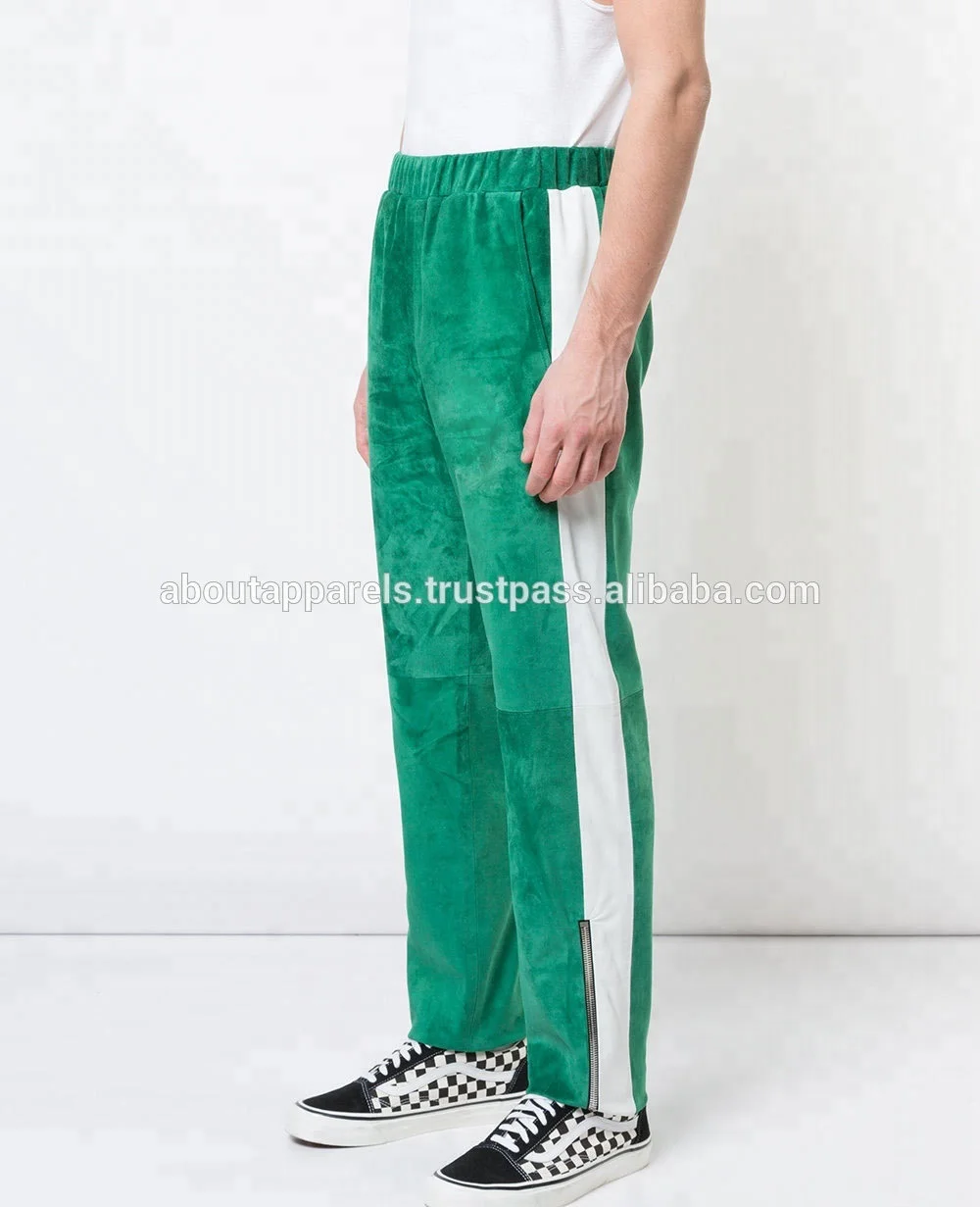 Bulk Custom genuine Suede motorbike Leather Pants Men Black genuine Suede Leather Pants