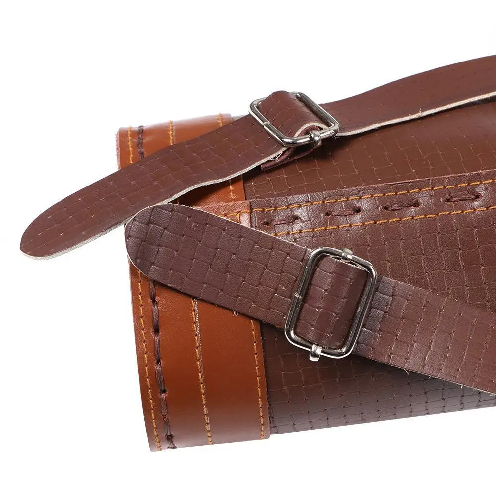 Traditional Cow Leather Archery Back Arrow Quiver Holder Bag Adjustable Straps