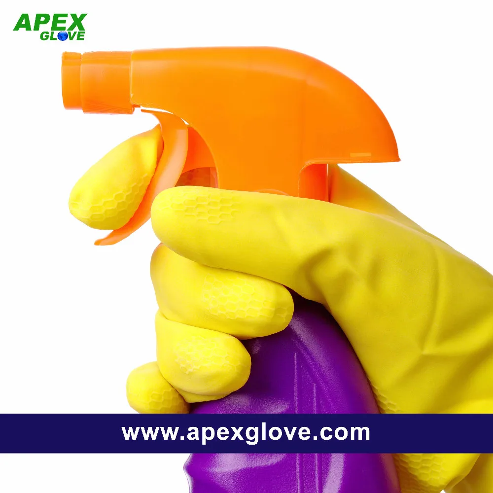 25 gram Latex Flocklined Household Gloves from Malaysia