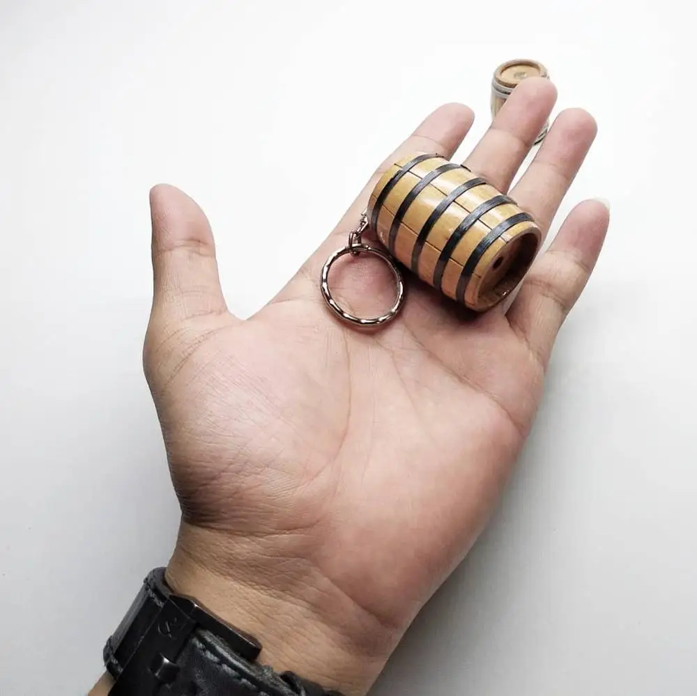 Wooden barrel keychain Customized desigen and logo Gifts and Souvenir company