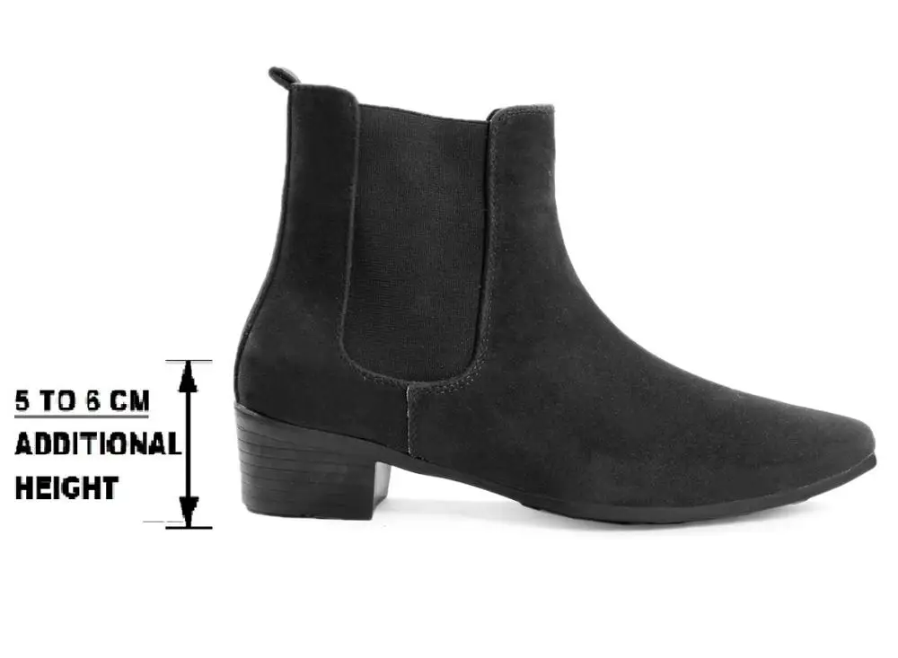 High Fashion Height Increasing Elevator Men`s Chelsea Boots