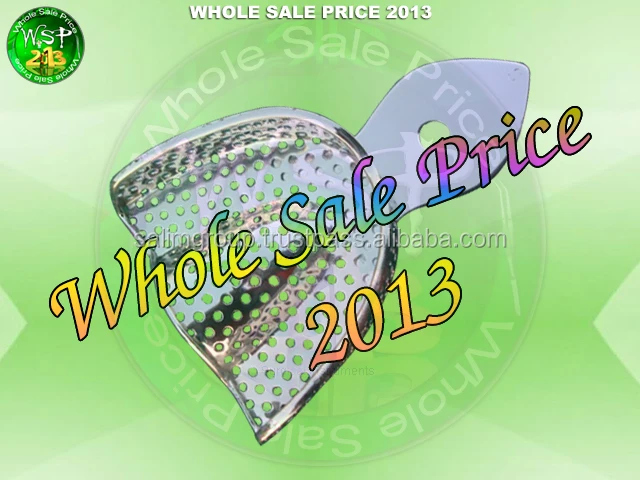Set of 6 Impression Trays Perforated Adult Dental Instruments