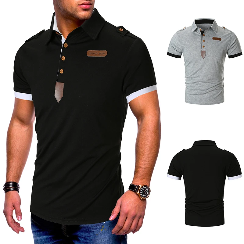 2019 NEW Clothing Men Polo Shirt Men Business Casual Solid Male Polo Shirt Short Sleeve High Quality Pure Cotton