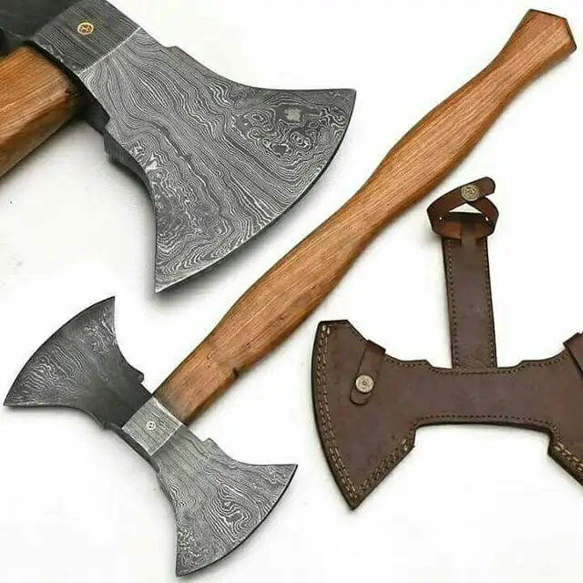 damascus steel  axe