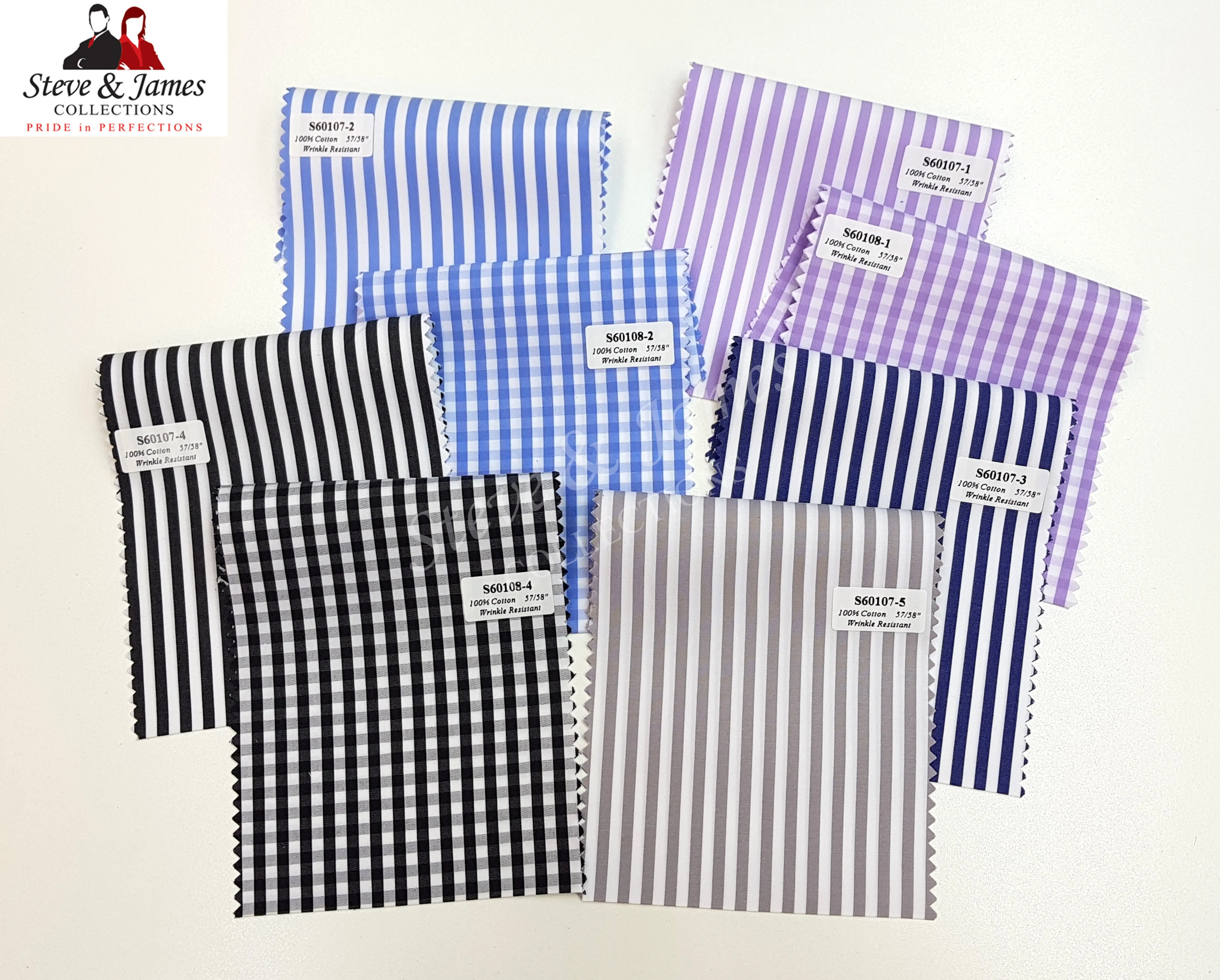 Best Quality 100% cotton Men Shirt Fabric for shirt garment from Steve & James