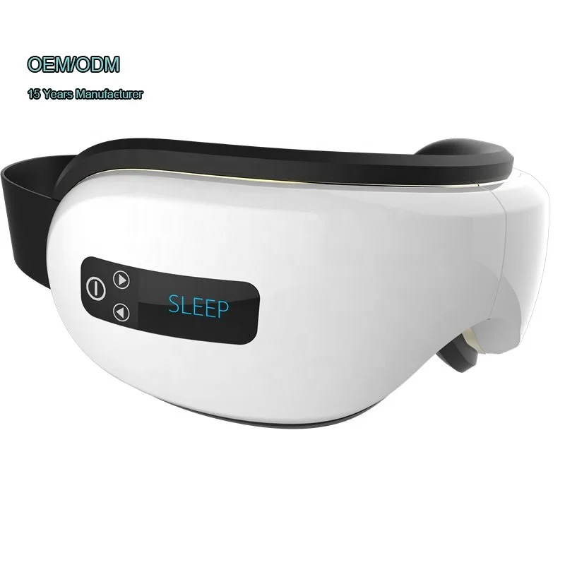 Foldable Portable Rechargeable Eye Massager Wireless Eye Mask with Heating Vibration and Air Pressure Music Therapy