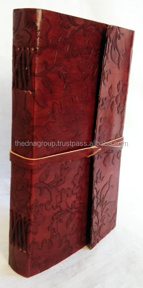 Дизайн ручной работы из натуральной кожи с цветочной тиснением, с застежкой на ремешке, идеально подходит для написания и ведения журнала офисных подарков