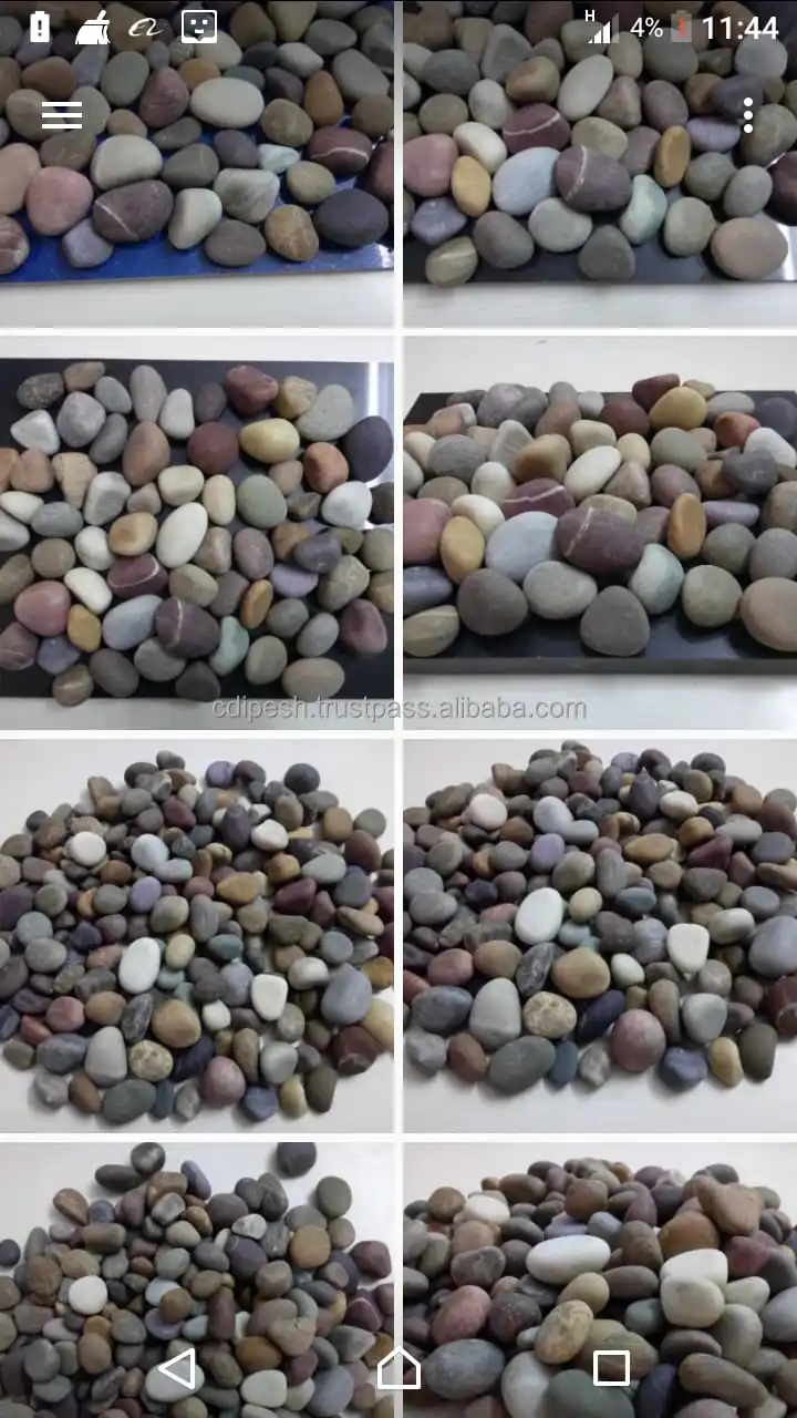natural stone near me / grey white Blue and Green yellow pebbles Stone for Garden Bags Customized multi color pebbles stone