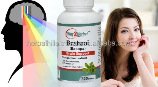 
Way2herbal Brahmi / Bacopa capsule, 300 mg , 120 count- Ayurvedic Stress, Brain & hair care supplement 