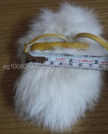 rabbit fur craft doll in bag