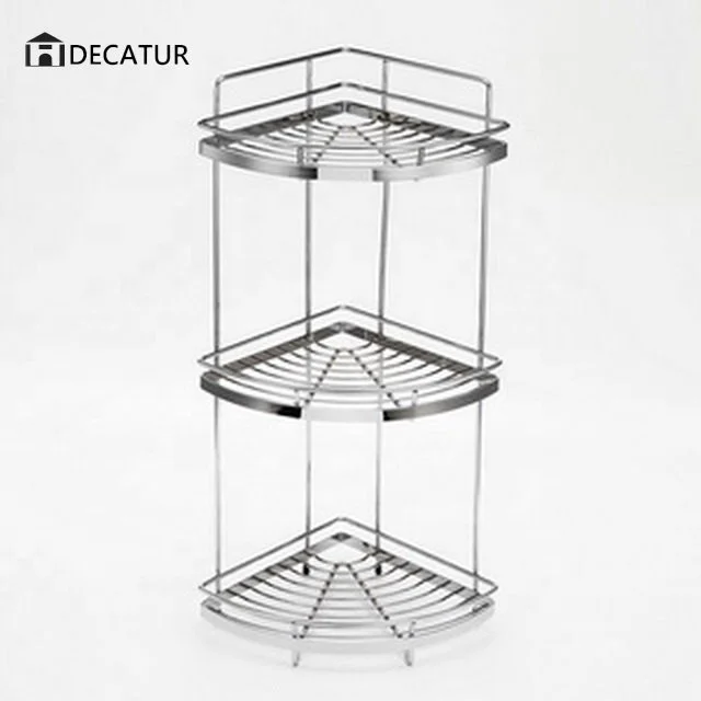 2 tier bathroom corner basket shelf hanging shower caddy