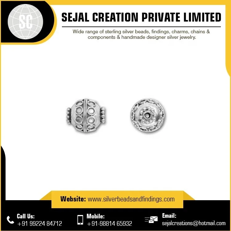 ISO Certified Loose Beads Supplier Sterling Silver Jewelry Made from Durable Metals