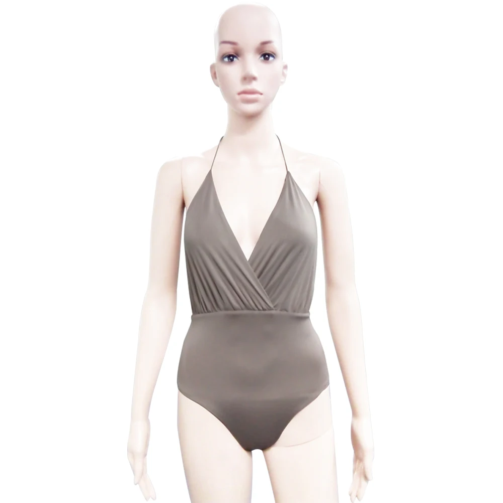 Women Chic Suit Womens New Cute Gathering Design Neck Bodysuit Summer Blouses & Tops Ladies Girls Bodysuit for Women Tank Top