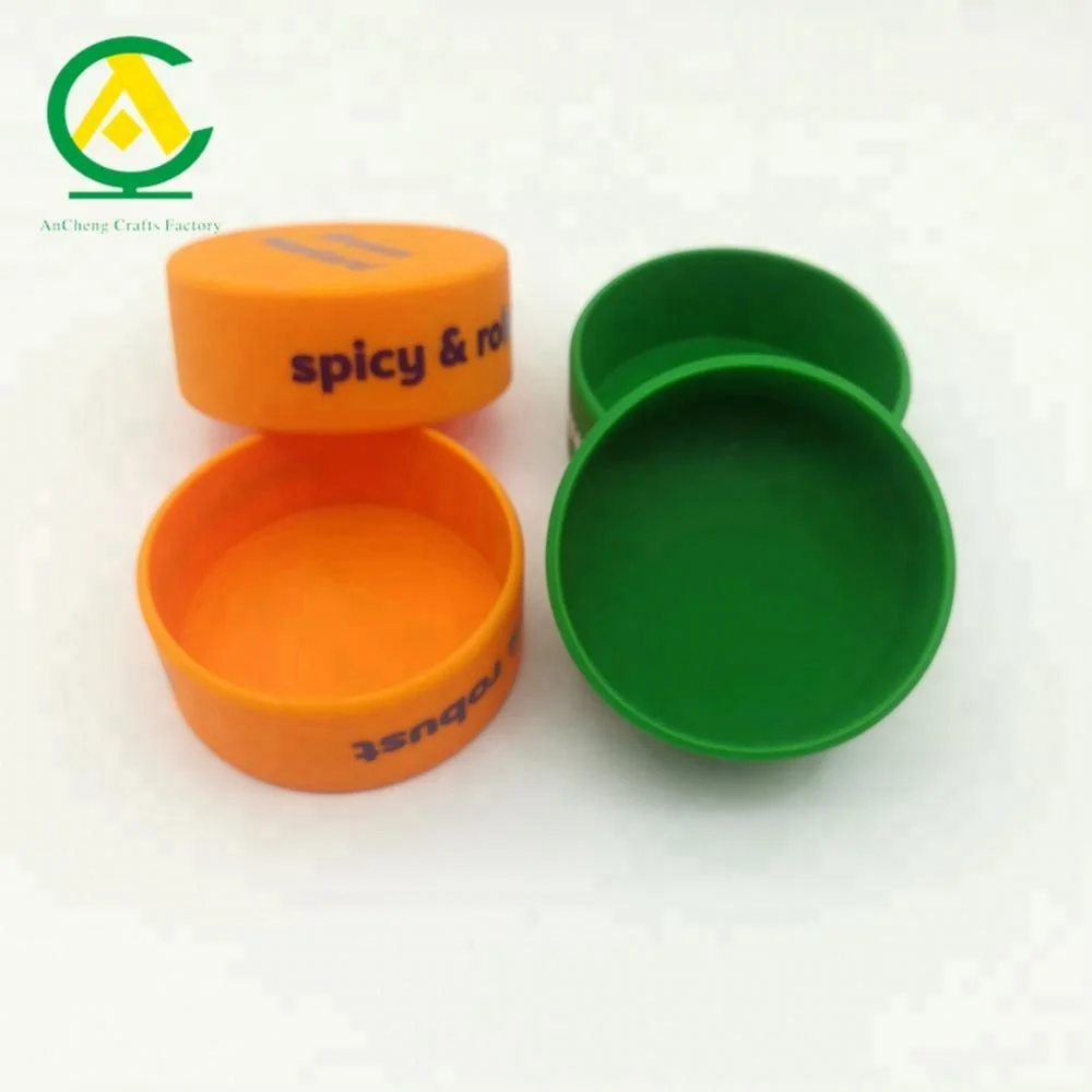 Food Grade Reusable Custom Glass Bottles Can Cup Rubber Silicone Lid Cover s