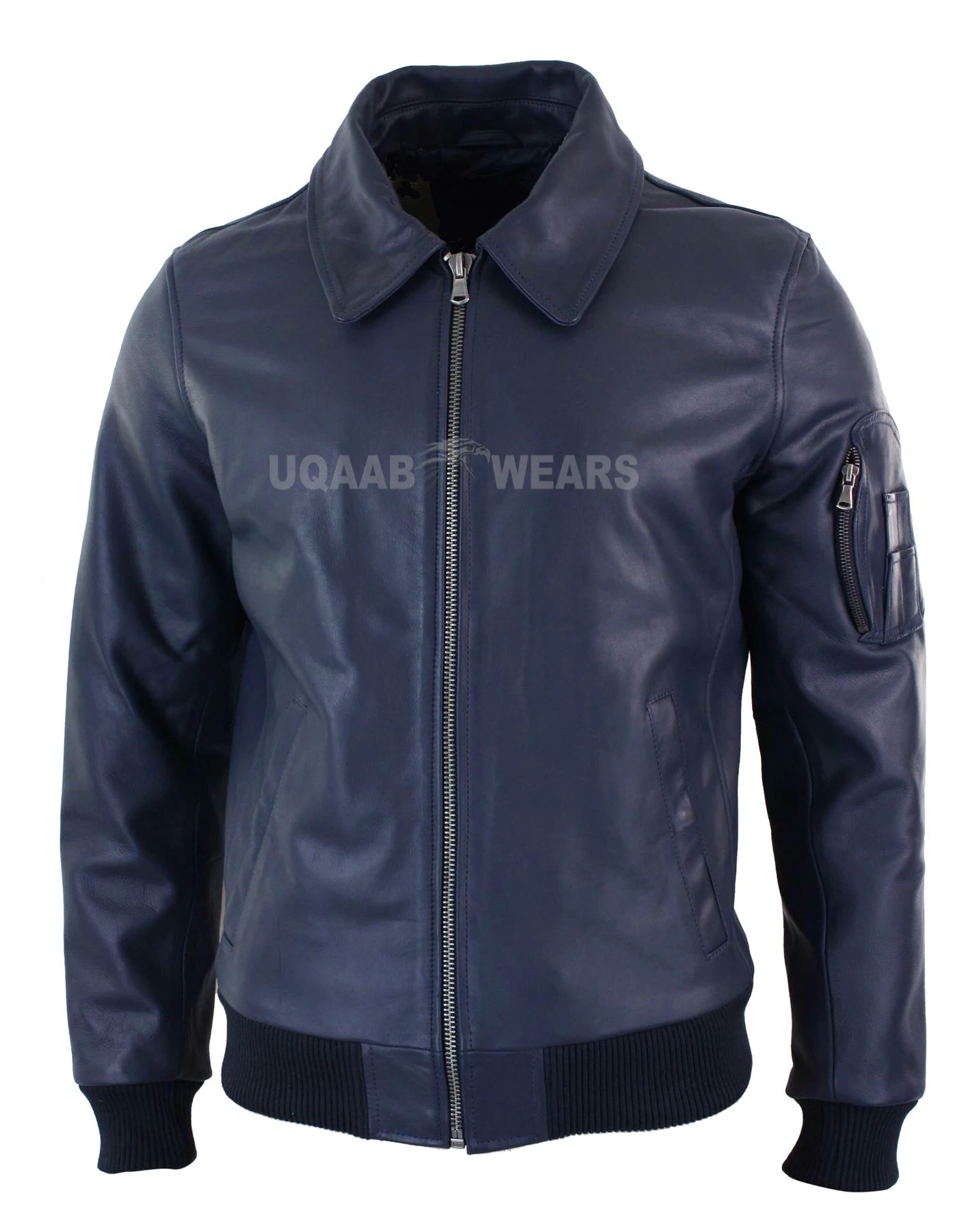 Men Bomber Genuine Real Leather  MA1 Pilot Jacket Biker Style Fashion Casual Flight Jacket Wholesale Price OEM