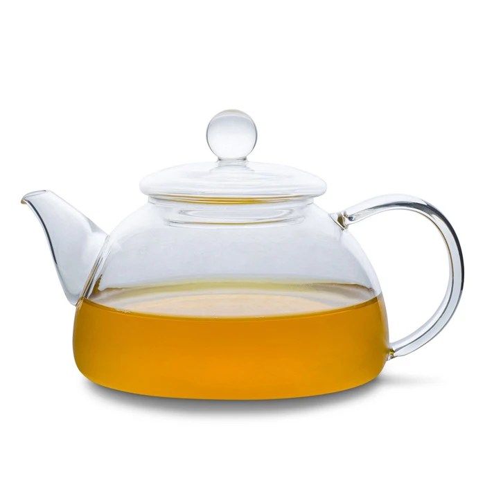 Steady Bottom Insulated Borosilicate Glass Blooming Flowering Filter Tea pot