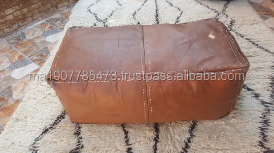 leather poufs