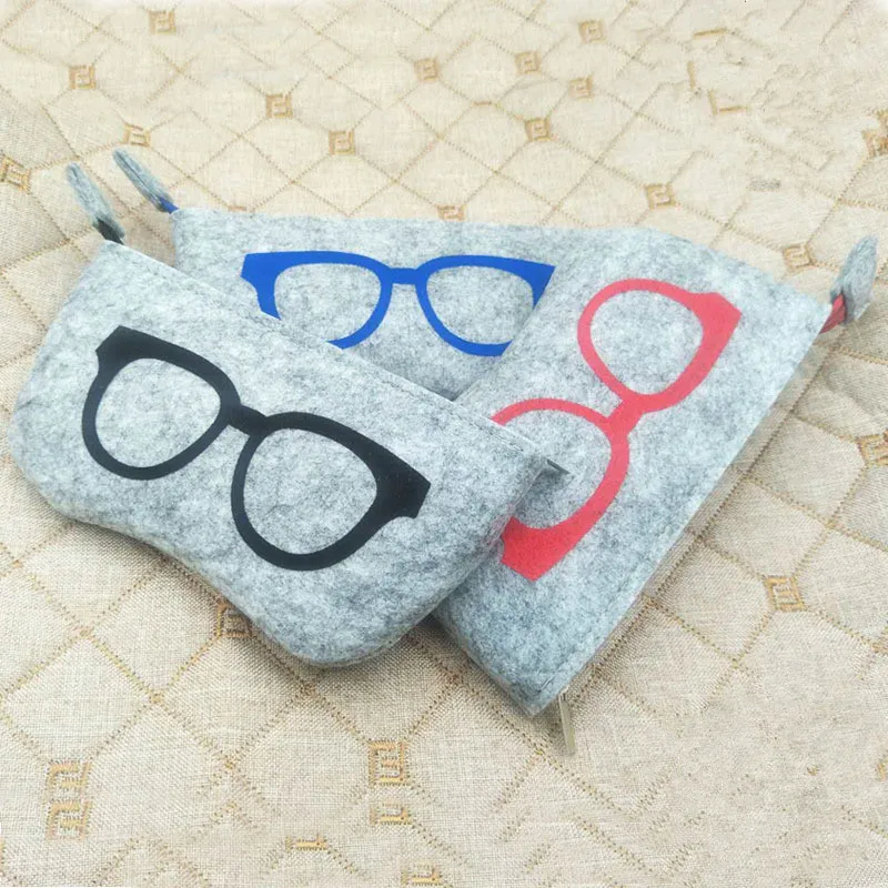 High Quality Felt Cloth Sunglasses Boxes High Quality Luxury Fabric Glasses Case Eyeglasses Accessories Fashion Glasses bag New