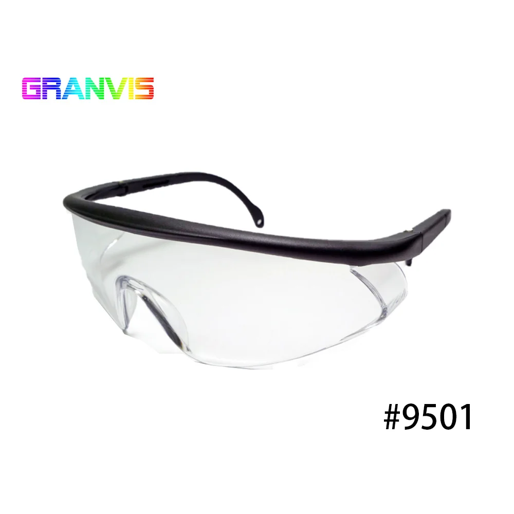
Adjustable temple eye protection safety glasses 