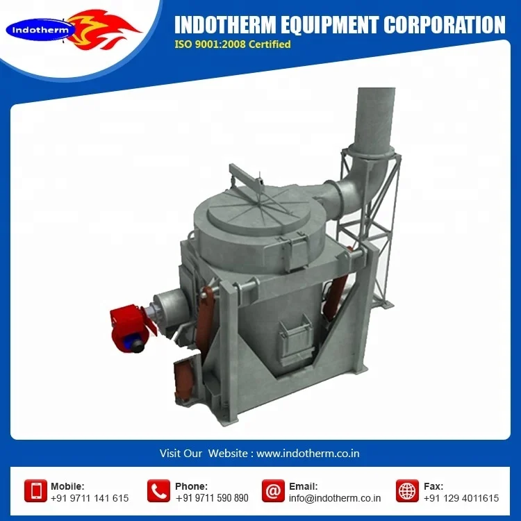 250 Kgs Copper Melting Crucible Furnace Oil Fired Fuel at Relatively Low Market Price With Advance Technology