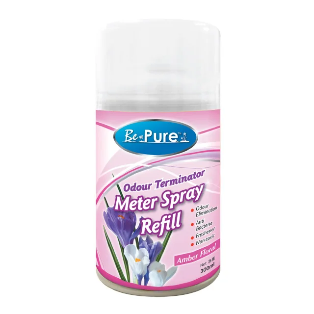 
Malaysia Air Freshener Manufacturer Amber Floral Odour Terminator Meter Spray Refill -300ml 