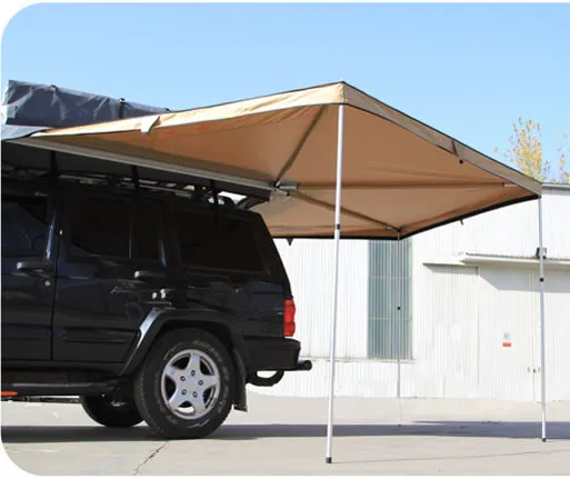 270 degrees of shade 4X4 foxwing awning for outdoor camping