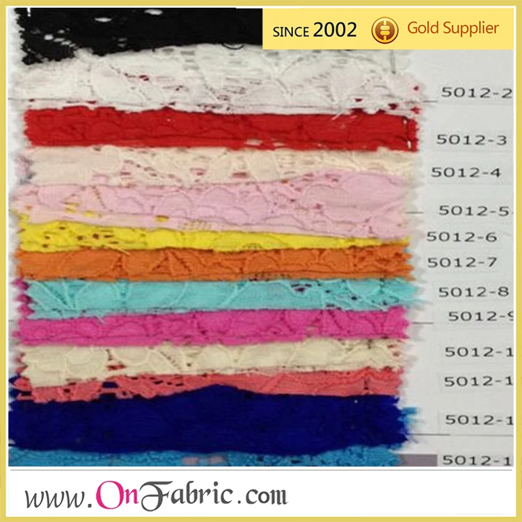 150CM Solid Knit Raschel Lace Nylon Spandex Fabric