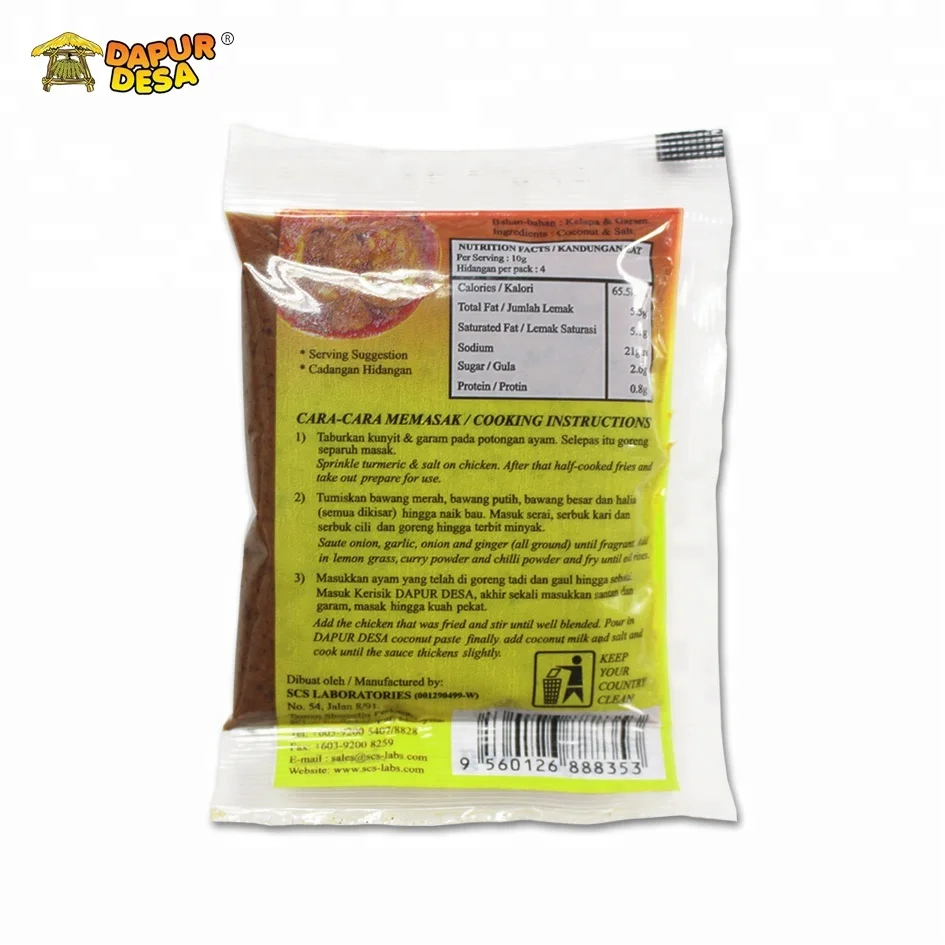 24pcs x 40g Dapur Desa Ground Fried Coconut Paste (Kerisek)