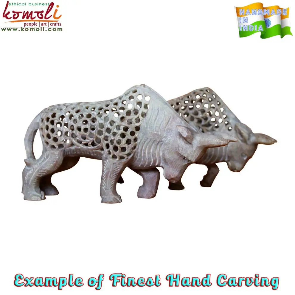 Hand carved small animal home decorative modern stone sculpture