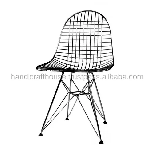 Industrial & Vintage Iron Metal Wired Dining Chair