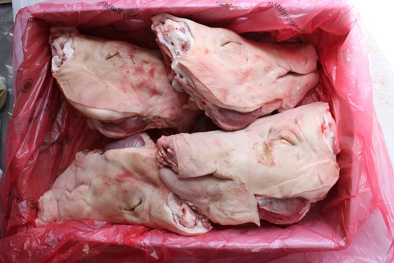 
Frozen pork head, Pork head with out ears 