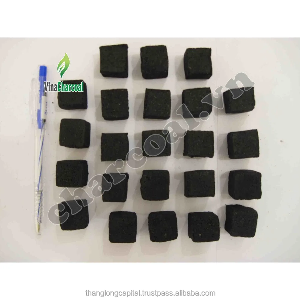 Non-smoke Coconut shell charcoal briquettes for hookah shisha