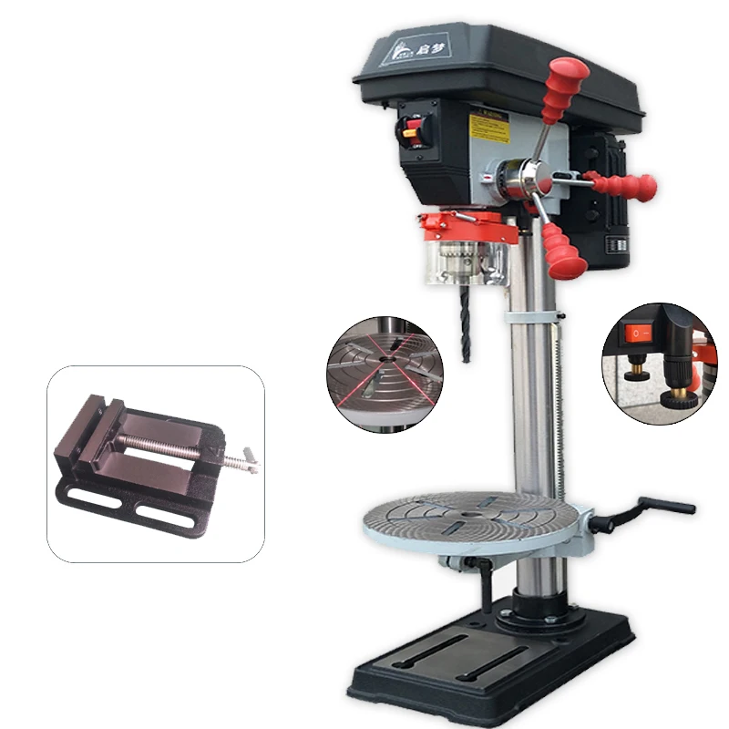 16mm 750W industrial laser bench drill press with 4 inch flat pliers