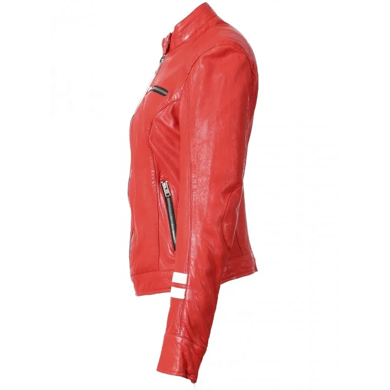 18/19 New arrival women coat slim fit leather jackets/leather jacket clothing