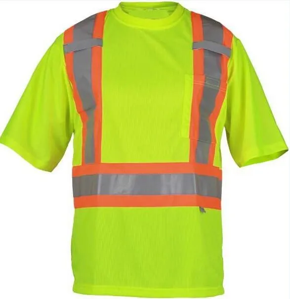 HCLITE Wholesale Hi Vis Polo Reflection Safety High Visibility Shirt