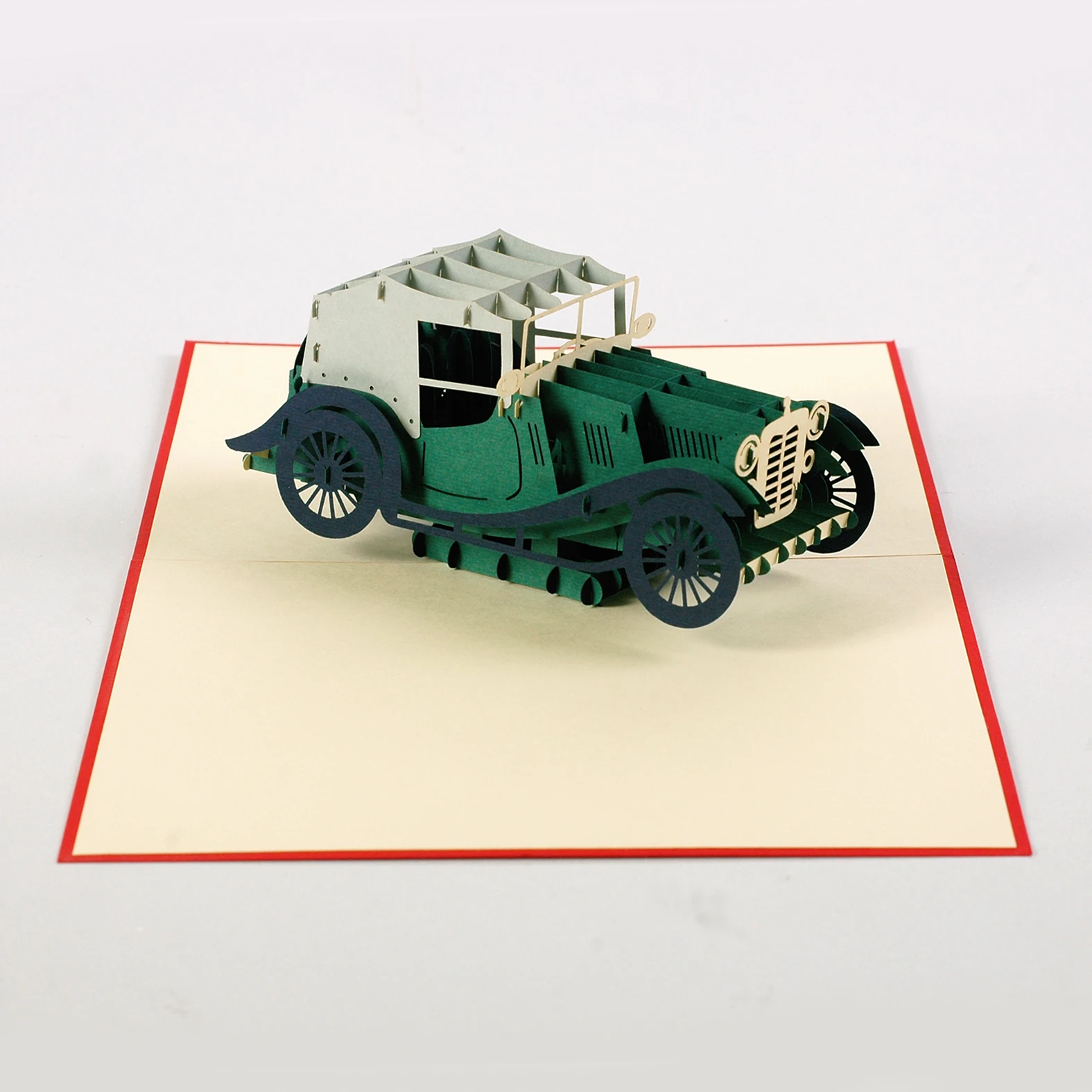 Wholesale Laser Cutting 3d Greeting Popup Card With Design Model  Car in 3D Pop-Up Card for Birthday or father day