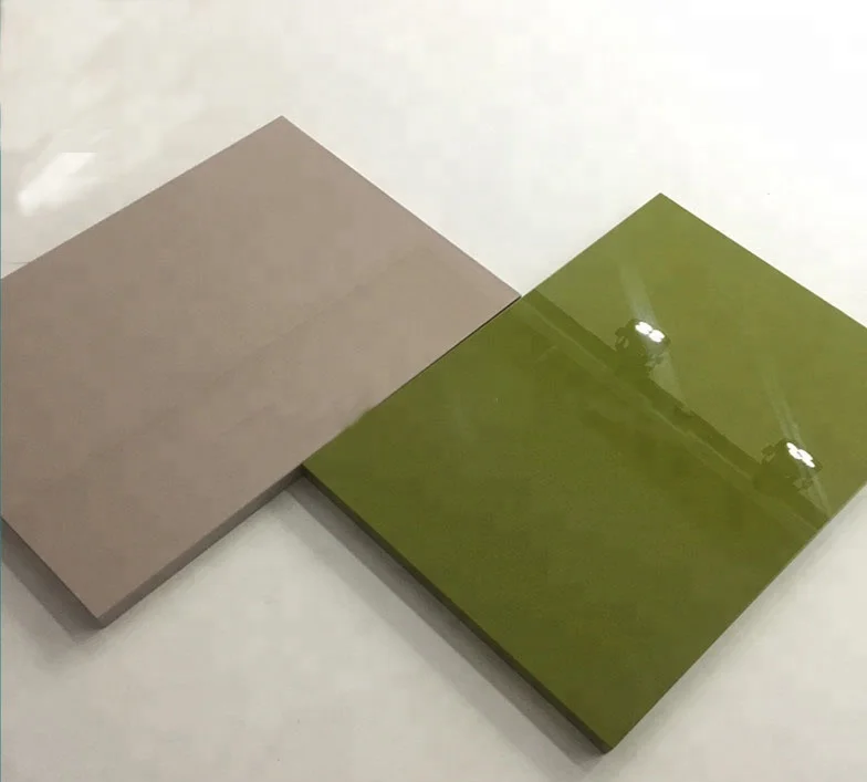 Poly gloss white mdf board PET film laminated PET mdf