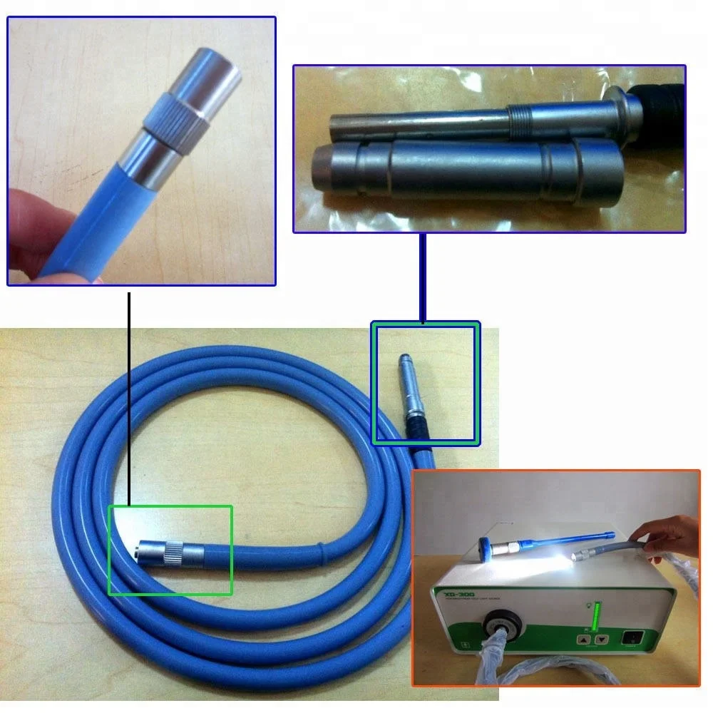 Fiber Optic Laryngoscope Set with Cable, Bronchoscope Set and Chest Support Holder
