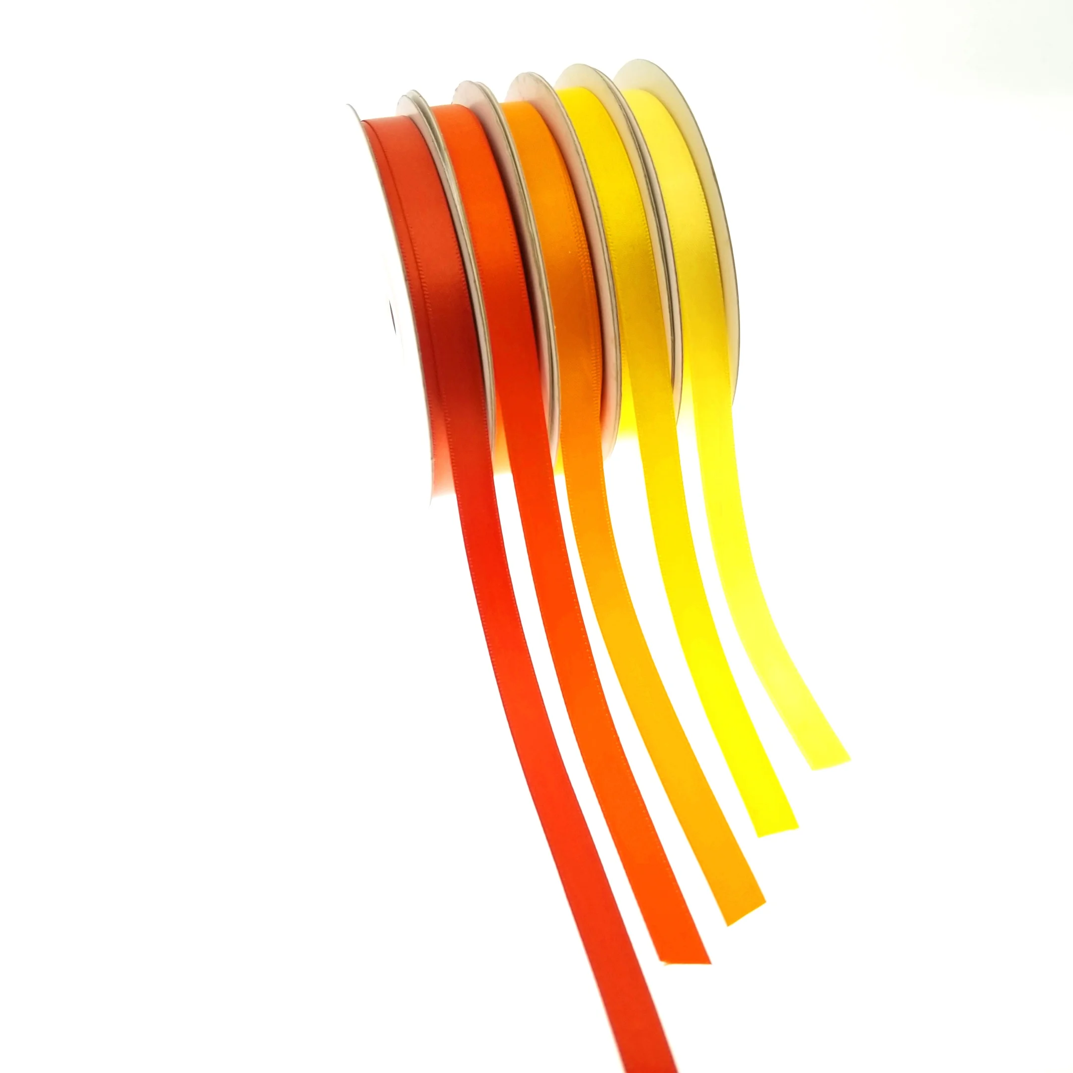 В наличии, однотонная атласная лента 13 мм из полиэстера с одним/двойным рисунком